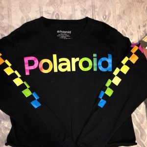 Polaroid long sleeve crop top